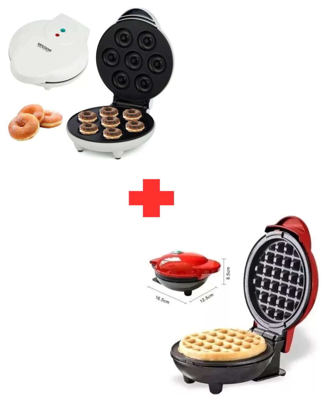 combo maquinas de donas 7 + mini waflera